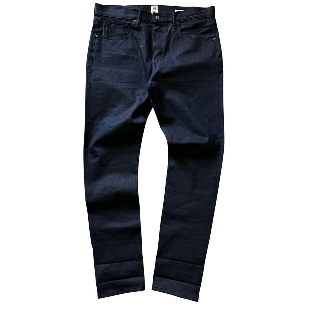 Hiroshi Kato 36 Raw Indigo Selvedge Denim Jeans Made in USA Dark Wash Stretch